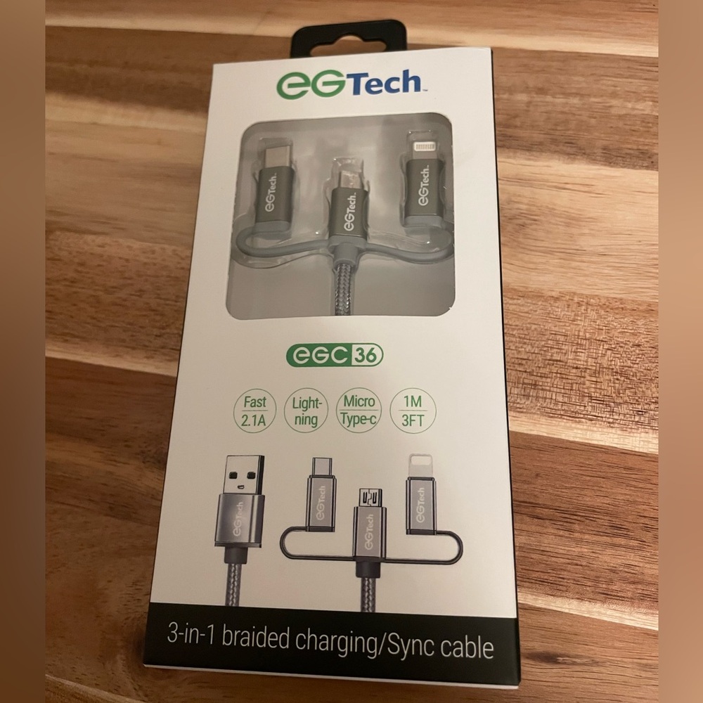 EG Tech 3in1 charging cable